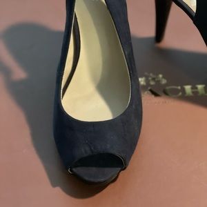 Navy Blue Nine West Peep toe Slingback 8.5